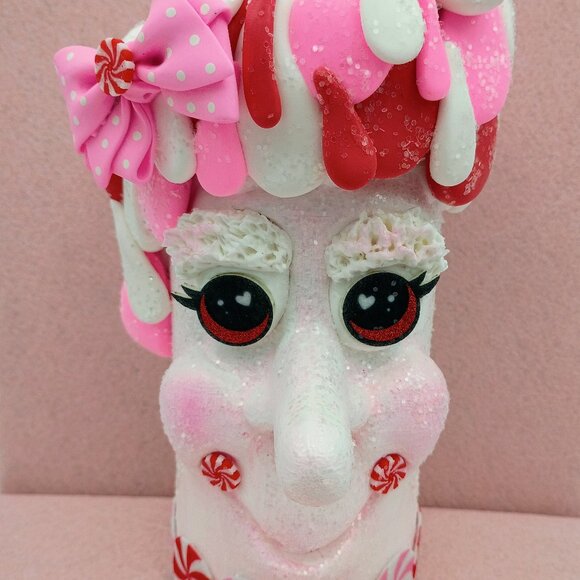 Peppermint Lady Christmas Candle, Christmas Decor, Home Decor, Christmas Candle - Picture 11 of 11